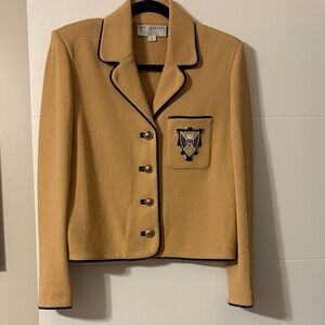 St. John Tan/ Black Blazer Sz4 NICE!
